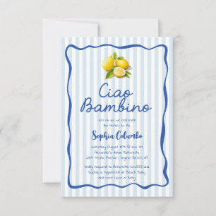 Invitación de Baby Shower Italian Lemon Ciao