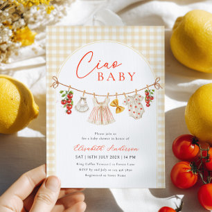 Invitación de Baby Shower Italiana 'Ciao Baby'