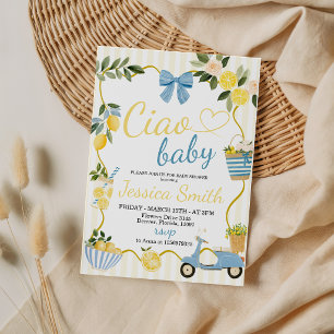 Invitación de Baby Shower Italiana Ciao Baby Lemon