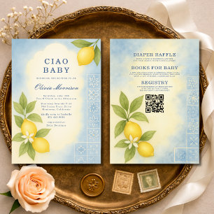 Invitación de Baby Shower italiana Todo en Uno Cia