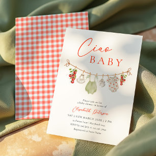 Invitación de Baby Shower Italiano Ciao Baby