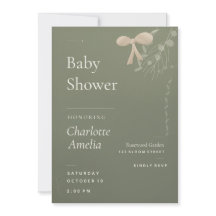 Invitación de Baby Shower Japandi