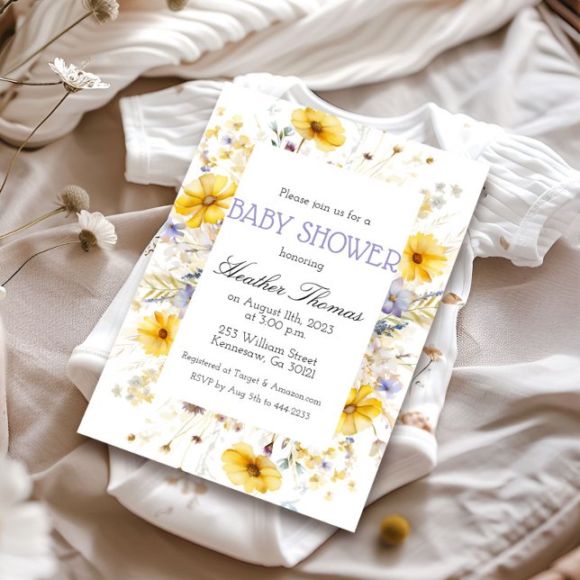 Invitación de Baby Shower Jardín de Flores Silvest (Subido por el creador)