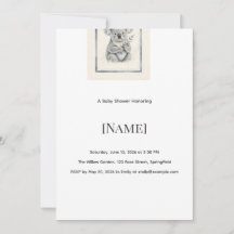 Invitación de baby shower Koala Blue, editable