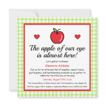 Invitación de Baby Shower "La Apple de nuestro Ojo