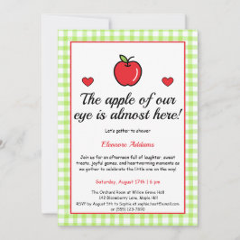 Invitación de Baby Shower "La Apple de nuestro Ojo