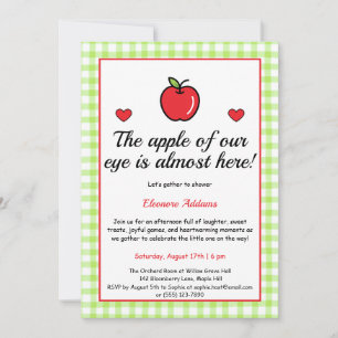 Invitación de Baby Shower "La Apple de nuestro Ojo