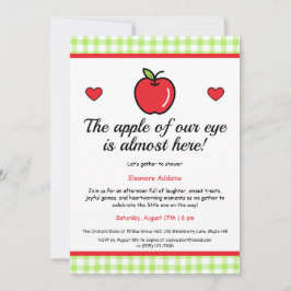 Invitación de Baby Shower "La Apple de nuestro Ojo