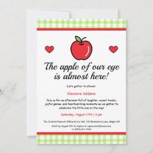 Invitación de Baby Shower "La Apple de nuestro Ojo