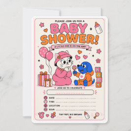 invitación de baby shower linda 