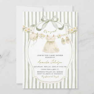Invitación de Baby Shower Línea de Ropa de Margari