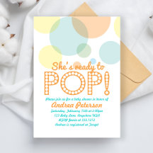 Invitación de baby shower Lista para Estallar