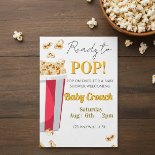 invitación de baby shower lista para reventar palo