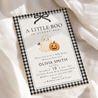 Invitación de Baby Shower Little Boo Baby de géner