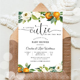 Invitación de Baby Shower Little Cutie Citrus