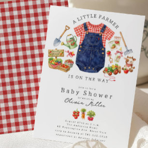 Invitación de Baby Shower Little Farmer Baby