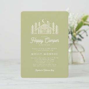 Invitación de Baby Shower Little Happy Camper