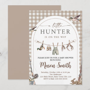 Invitación de Baby Shower Little Hunter Niño
