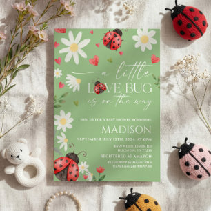 Invitación de Baby Shower Little Love Bug Baby