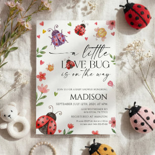 Invitación de Baby Shower Little Love Bug Baby