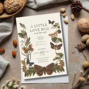 Invitación de Baby Shower Little Love Bug Woodland