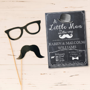 Invitación de Baby Shower Little Man Lil Man Baby
