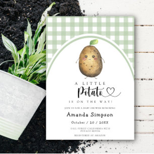 Invitación de Baby Shower Little Potato Baby