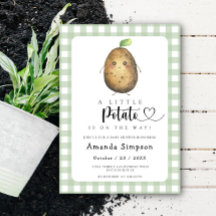 Invitación de baby shower Little Potato Baby