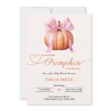 Invitación de Baby Shower Little Pumpkin – Lazo Ro