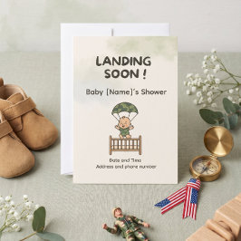 Invitación de Baby Shower Little Soldier — Camufla