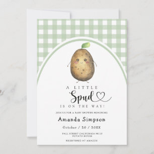 Invitación de baby shower Little Spud Baby