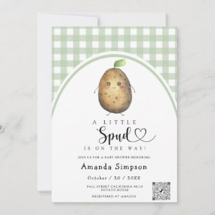 Invitación de baby shower Little Spud Baby