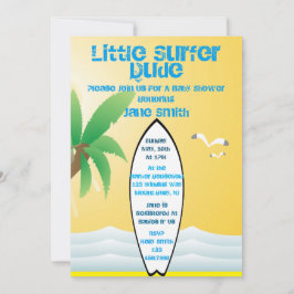 Invitación de Baby Shower Little Surfer Dude