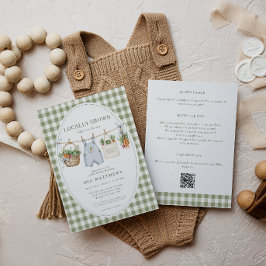 Invitación de Baby Shower Localmente Cultivada en