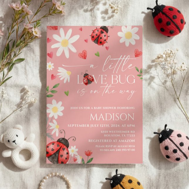 Invitación de Baby Shower Love Bug (Subido por el creador)