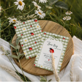 Invitación de Baby Shower Love Bug