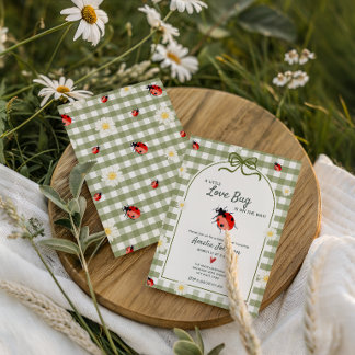 Invitación de Baby Shower Love Bug