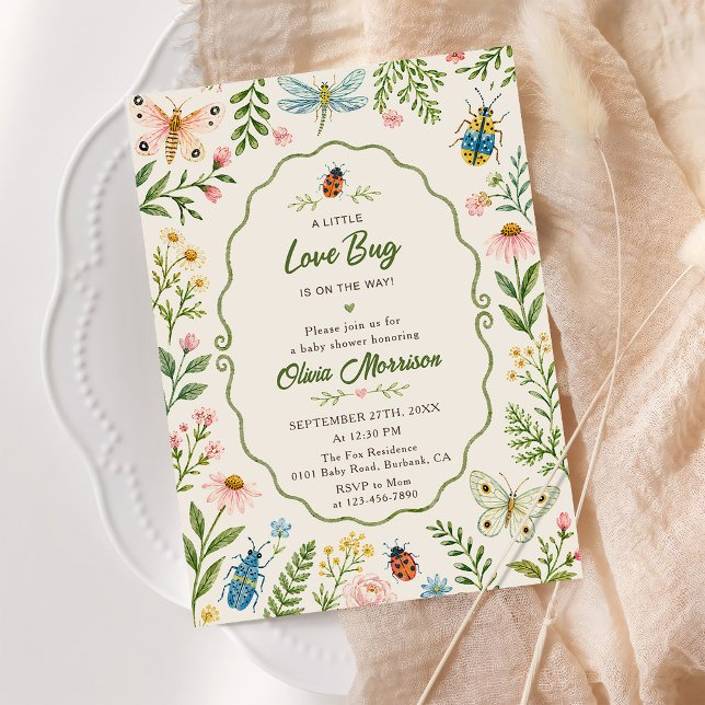 Invitación de Baby Shower Love Bug (Subido por el creador)