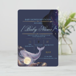 Invitación de baby shower Luna Celestial