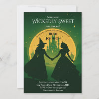 Invitación de Baby Shower Malvada | Elphaba & Glin