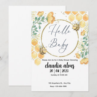 Invitación de Baby Shower 'Mamá Abeja'