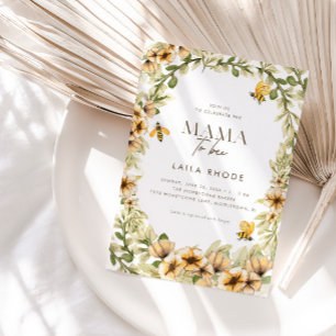 Invitación de Baby Shower Mama to Bee Spring