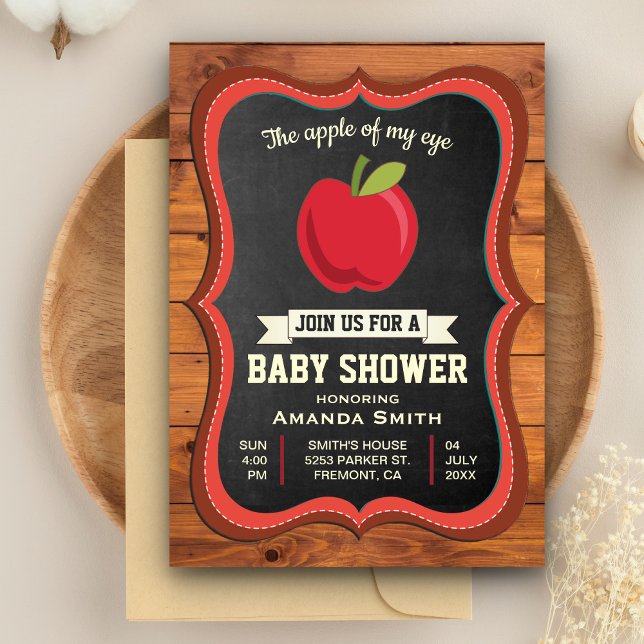 Invitación de Baby Shower Manzana de mi Ojo (Subido por el creador)