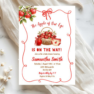 Invitación de baby shower Manzana de mi ojo otoñal