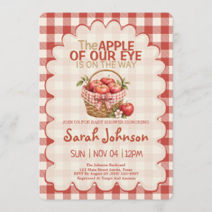 Invitación de Baby Shower Manzana de Nuestro Ojo