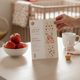Invitación de Baby Shower Manzana Roja Apple of Ou