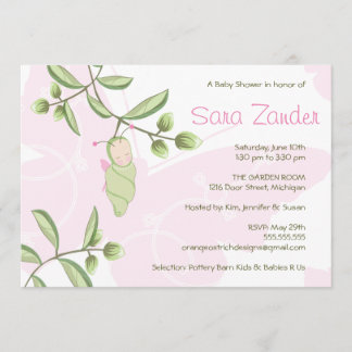 Invitación de Baby Shower - mariposa