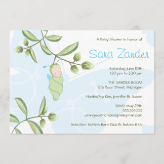 Invitación de Baby Shower - mariposa
