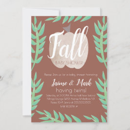 Invitación de baby shower marrón de calabaza de ho