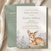 Invitación de Baby Shower Minimalista Moderna Bosq